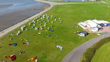 Surfschule Norddeich aus Vogelperspektive
